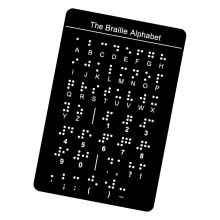 Braille Letter Board with Raised Dots for Number Punctuation