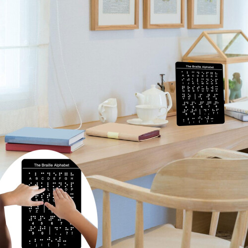 Braille Letter Board with Raised Dots for Number Punctuation 1