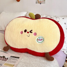 Throw Pillow Cute Red Cartoon Fruit Cushion Long Body Hugging Plush for Bed Couch 23.68in