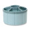 Desk Pen Organiser 6 Compartments Desktop Pen Cup Rotating-Blue 1