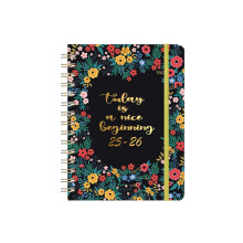 English Weekly Layout Planner Notebook With Spirals Binding-8