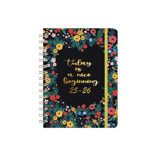 English Weekly Layout Planner Notebook With Spirals Binding-8