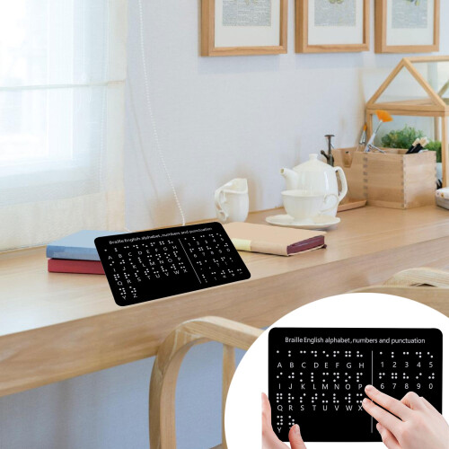 Portable Braille Teaching Board With Raised Dots Numbers & 1