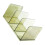 Bookend for Shelf 3 Section Acrylic Book End Book-Green 1