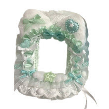 Cartoon Kitten Themed ID Hold Vibrant Colors Soft Touches-Green