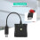 Dual Vibration Feedback Controller Converter Converts PS2 To Xbox 360 USB Peripheral Sharing Plug And Play Microphone Port Adjustable Analog Digital 8