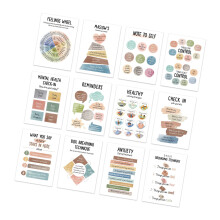 12 Sheets 10x14Inch Calming Corner Posters Feelings Chart-01