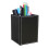 Leather Pen Holders Desk Organizer Square Pencil Holders-Black 1