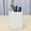 Leather Pen Holders Desk Organizer Square Pencil Holders-Black 6