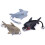 Unique Shark Design Key Storage Case AntiScratch Leather-Black 6