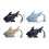Unique Shark Design Key Storage Case AntiScratch Leather-Black 2