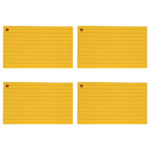 200Sheet Colored Note Card 3x5Inch Lined Notecards Study-Yellow