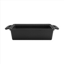 Gietijzeren broodpan met deksel, stevige broodpannen voor het bakken van brood, broodpannen voor het bakken in de oven, 2 stuks (zwart)