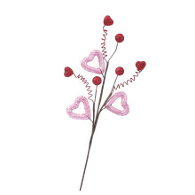 Elegante herzförmige Beeren-Ornament aus Seide für-A