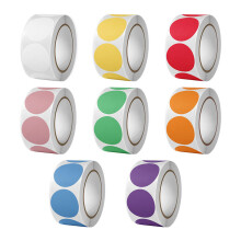 Autocollant rond de couleurs assorties, étiquette adhésive