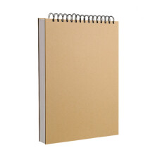 Kraft Cover Sketch Pad 60 Pages Spirals Bound Thick Paper-8K
