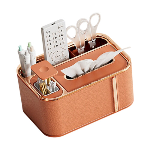 Moderner Taschentuchspender aus Kunststoff mit-orange1
