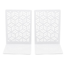 1 paire de serre-livres creux en métal, supports-Blanc