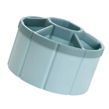 360 graden draaibare potloodbeker met 6 segmenten-Blauw