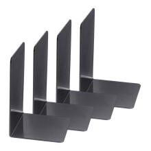 4 Pcs Book Holders Book Stoppers Book End Acrylic-Black