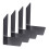 4 Pcs Book Holders Book Stoppers Book End Acrylic-Black 1