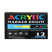 Liquid Acrylic Marker 12Color Acrylic Paint-12color black box