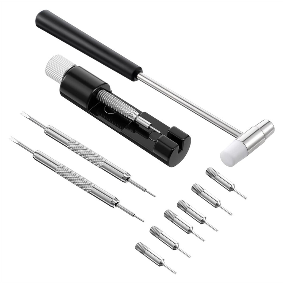 Watch Link Removal Kit With Hammer, Watch Band Sizing Tool With Pin Remover Watch Link Removal Tool Kit For Watch Band 4852840203181