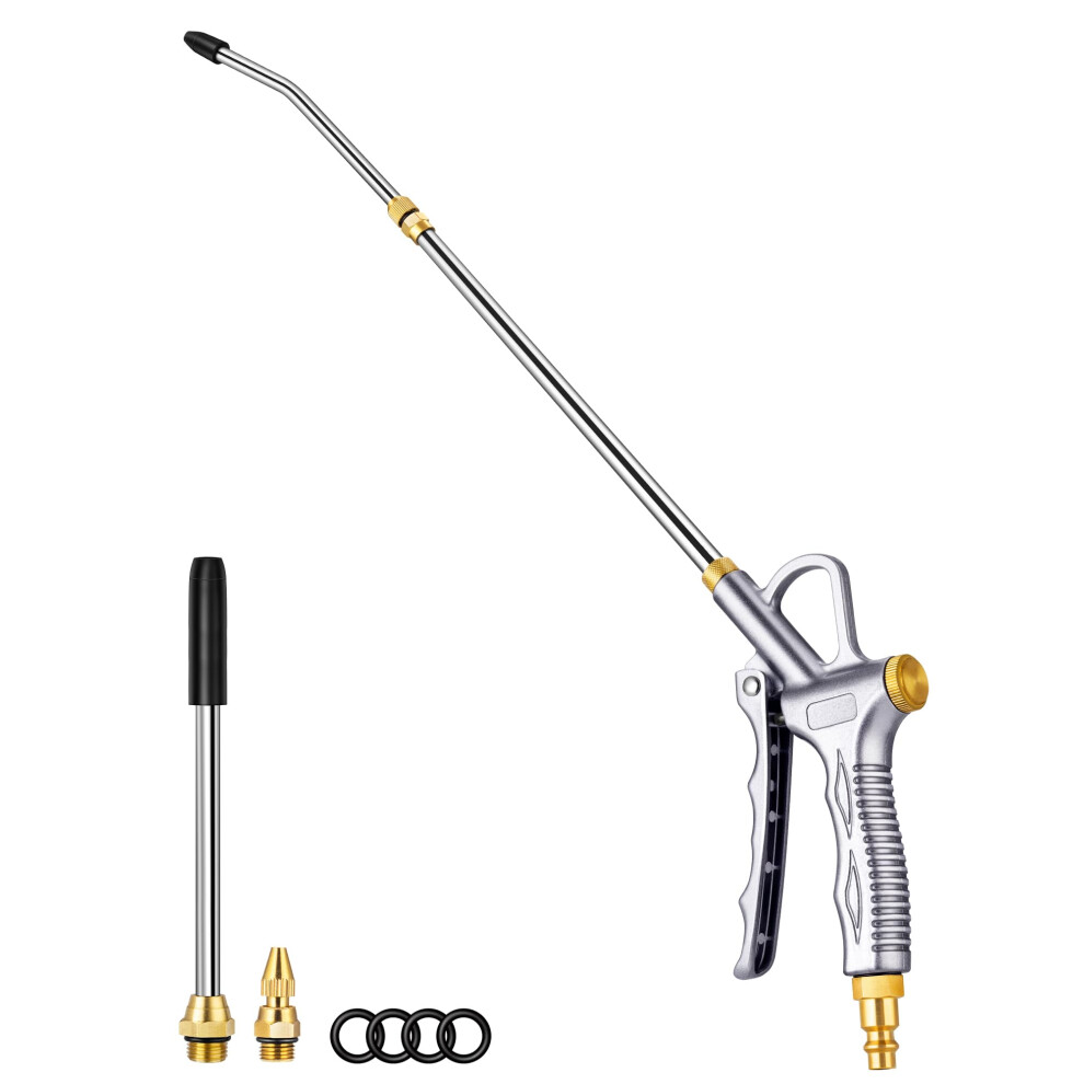 Adjustable Air Blow Gun With 27In Extended Nozzle, Pressure Pneumatic Duster For Compressor 9189345643842