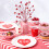 Romantisches rotes Herz, Beeren, künstlicher Stiel, Ornament,-D 5
