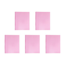 5Pcs 3 Prongs File Bag with 2 Pocket Letter Size-Light pink