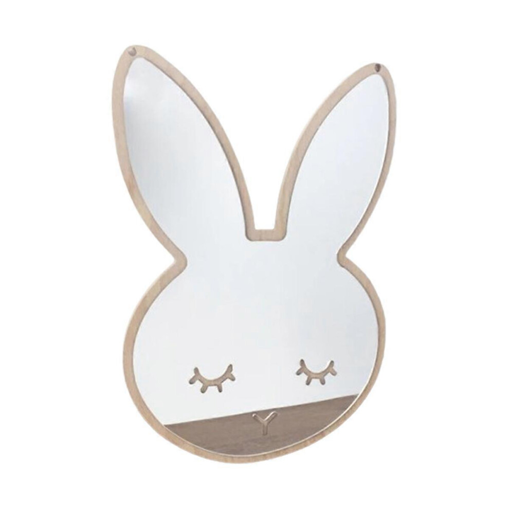 (As Show, One Size) Kid Bedroom Nursery Decoration Shatterproof Acrylic Mirror Bunny Butterfly Wall Art Decor Mirror Kikidex