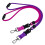 Lanière de cou de bureau polyvalente, Clip-couleur rose 6