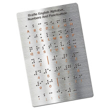 Braillebord voor beginners met verhoogde stippen Letternummer en