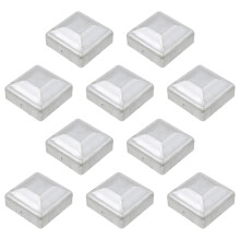 2 1/2 Inch Square Fence Post Caps, RustResistant Galvanized Steel, 10 Pack Durable Pressed Steel