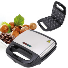Walnut Cookie Maker 750W Mini Waffle Maker with Nonstick Plates for 12 Walnut Shaped Cakes
