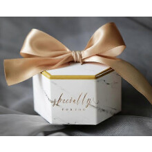 (As show, style126) New Europe Marble Style Gift Box Baby Shower Birthday Party Candy Box Sweet Chocolate Boxes Wedding Favors Decoration