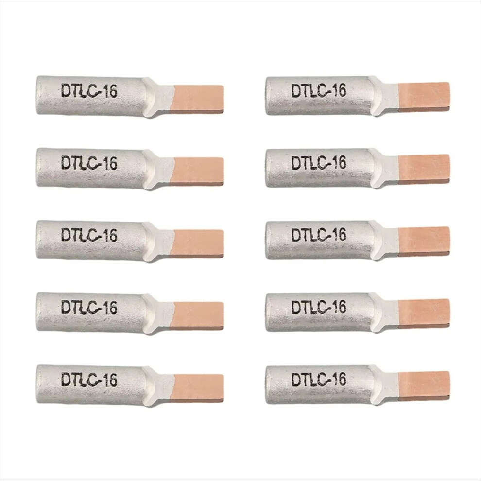 10Pcs Circuit Breaker Copper Aluminum Cable Terminal Electric Meter Wire Connector Bimetallic Cable Lugs Dtlc-16 4852840200654