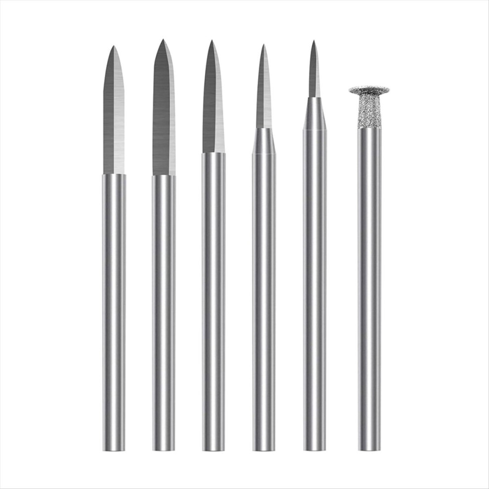 Wood Carving Drill Bits Set,6Pcs Engraving Drill Accessories Bit Wood Carving Kit For Rotary Tool, For Carving Engraving 4852240132661