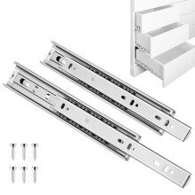 Heavy Duty 304 Stainless Steel Drawer Slides 10 Inch Full Extension Bottom Mount Glides for Cabinets