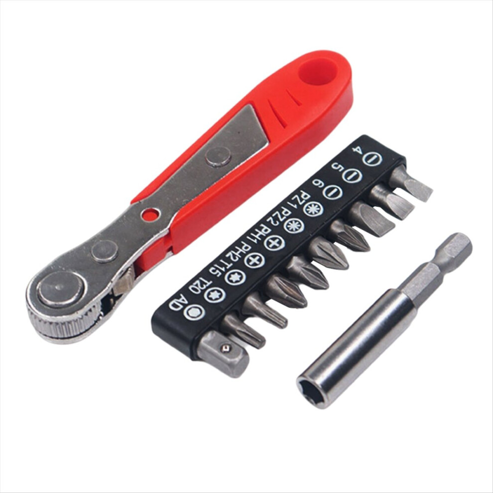 Mini Ratchet Wrench Two-Way Adjustment With Batch Extension Rod Suitable For Screwdriver Drill Tools 4852840299962