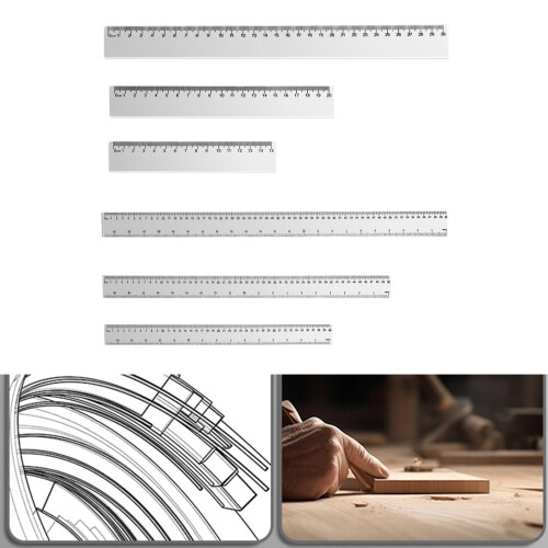 Règles de mesure en plastique-Règle ondulée 15 20 30 2