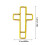 100 pièces Crucifix forme trombone petits trombones en métal 3