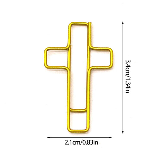 100 pièces Crucifix forme trombone petits trombones en métal 2