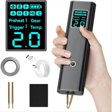 Soldador de ponto a bateria, soldador de ponto portátil com 99 níveis de ajuste e tela LCD, automático para soldagem de níquel.