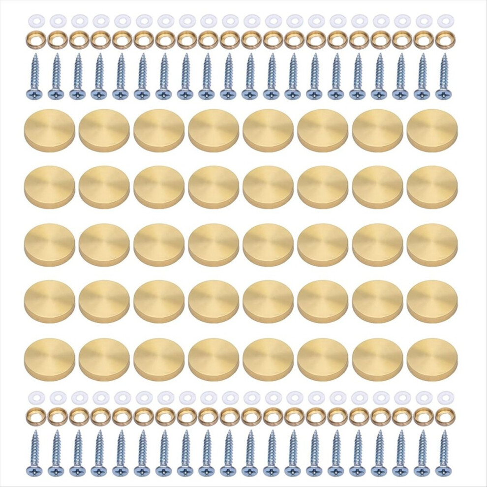 40 Pack Glass Screws Stainless Steel Screw Covers Caps Decorative Fasteners Furniture Fastening For Home Decors Gold 4852840208841