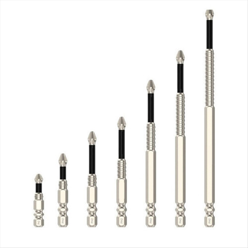 Verbeterde antislip PH2 slagschroevendraaierbitset met magnetische kruiskopschroevendraaier 25-150 mm antislipbits