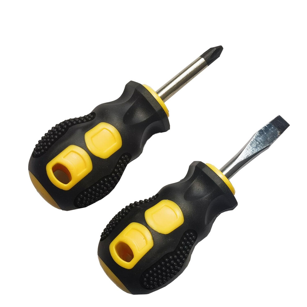 2Pcs Pocket Screwdriver Set With Magnetic Tips, Mini Phillips And Flathead For Diy 9001264058258