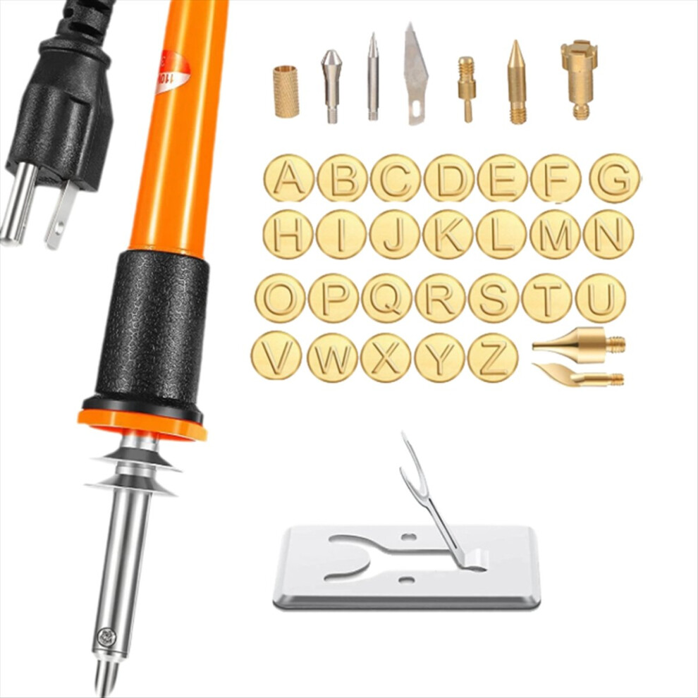 Wood Burning Tip Kit 37-Piece Wood Burning Set 28 Letters Stable Carving Head Tools For Experienced Or Crafting Eu Plug 4852840208087