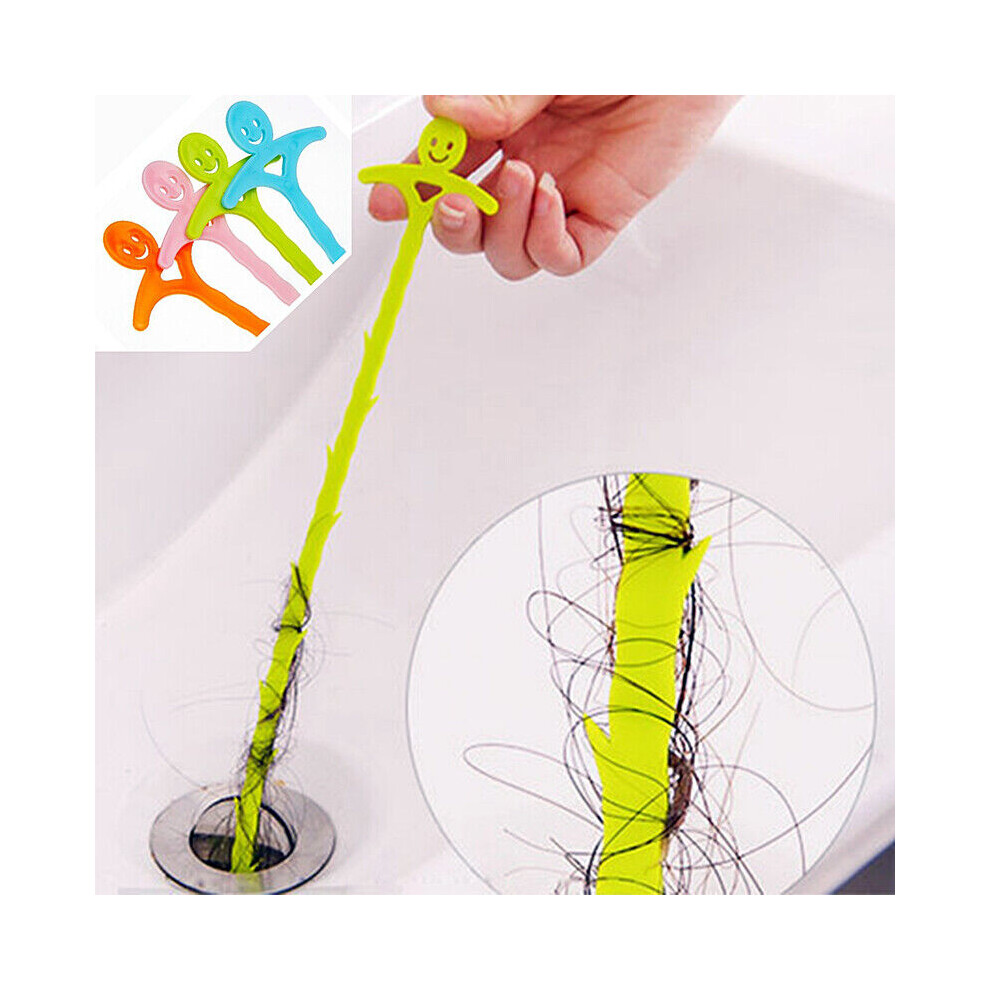 Reliable Drain Snake, Clog Remover, Forlivese Hair Snake Tool Drain Opener, Solid Clogs Removal Flexible Barbed Wand Stainless Steel Claw Reusable Env 9554910871232