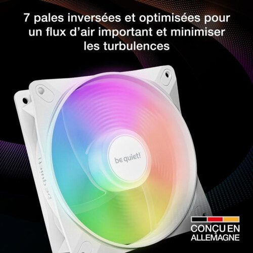 BE QUIET! - Light Wings LX - BL133 - Ventilatore per Case - 120mm PWM Reverse - Bianco 2